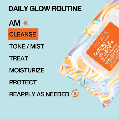 Pacifica Glowing Makeup Removing Wipes 30 Count