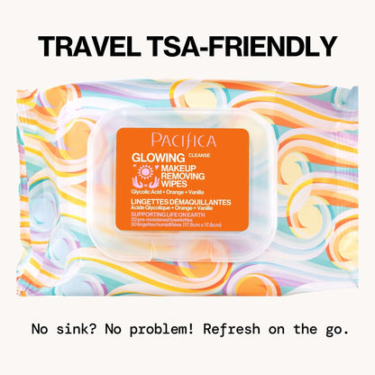 Pacifica Glowing Makeup Removing Wipes 30 Count