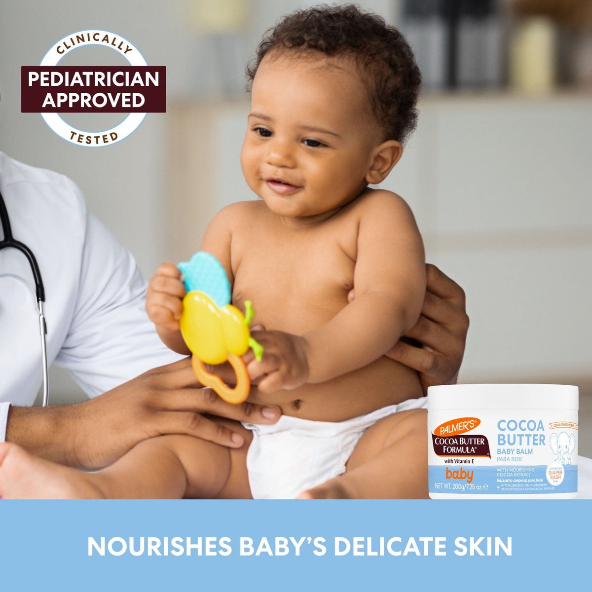 Palmer's Baby Cocoa Butter Formula Hydrating Baby Balm, Vitamin E & Cocoa Extract, 7.25 oz