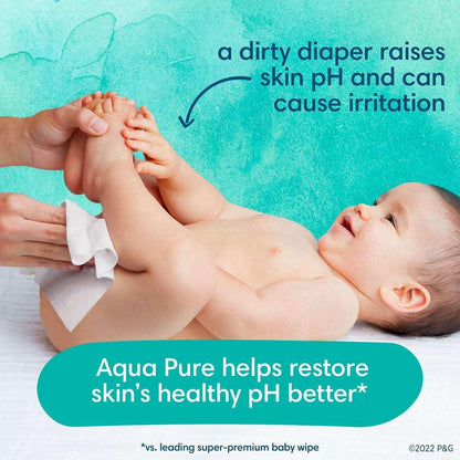 Pampers Aqua Pure Baby Wipes, Fragrance Free, 13 pk., 728 Wipes