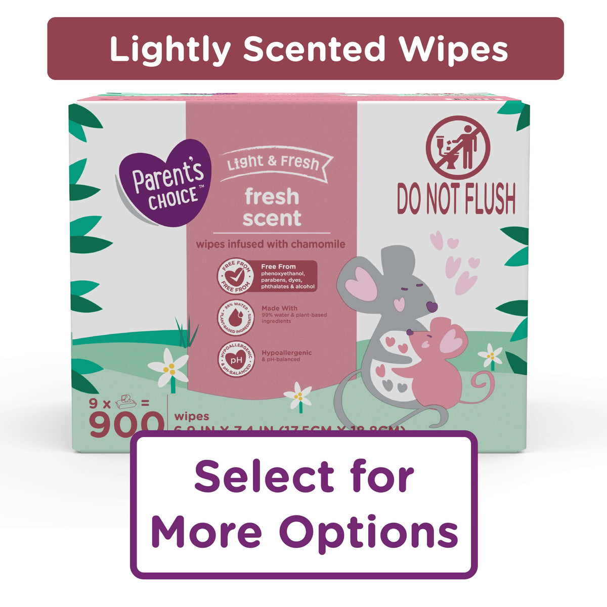 Parent's Choice Fresh Scent Baby Wipes, 300 Count (Select for More Options)
