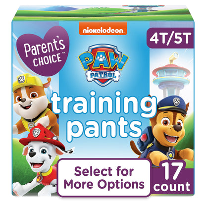 Parent's Choice Paw Patrol Training Pants for Boys, 3T/4T, 21 Count (Select for More Options)