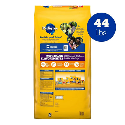 Pedigree Adult Dry Dog Food Roasted Chicken & Vegetable Flavor With Bacon Flavored Bites