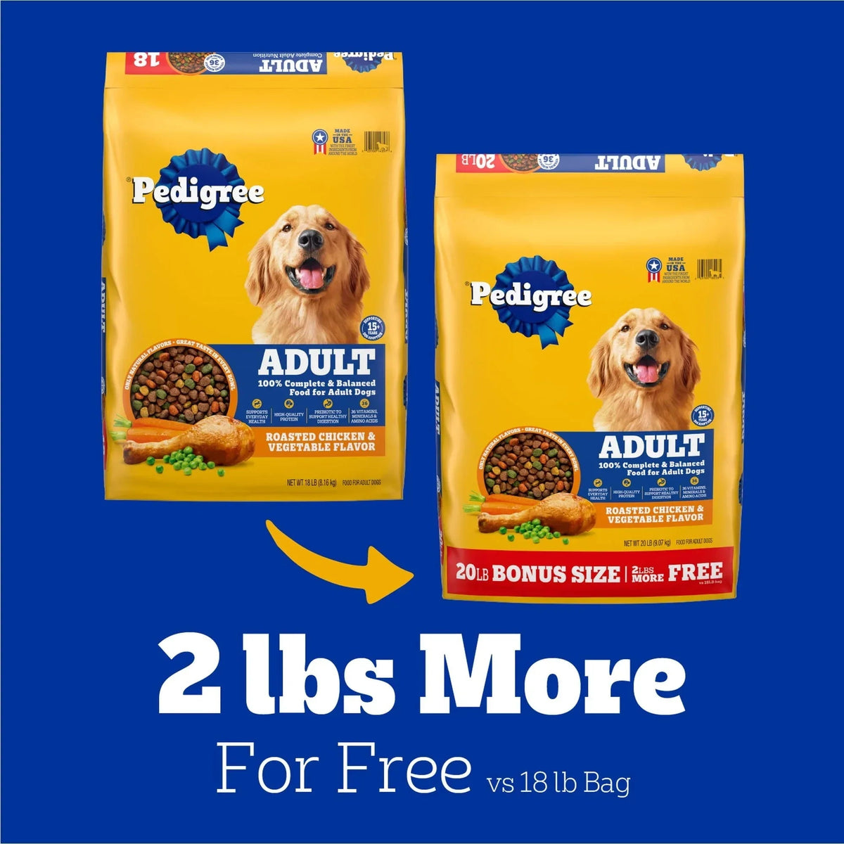 Pedigree Complete Nutrition Adult Dry Dog Food, Roasted Chicken & Vegetable Flavor