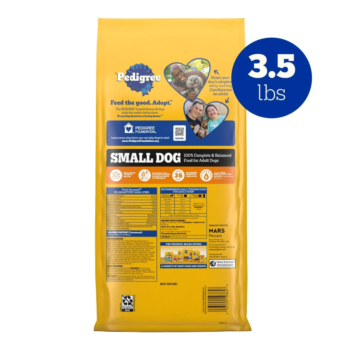 Pedigree Adult Small Dog Dry Dog Food, Roasted Chicken and Vegetable Flavor