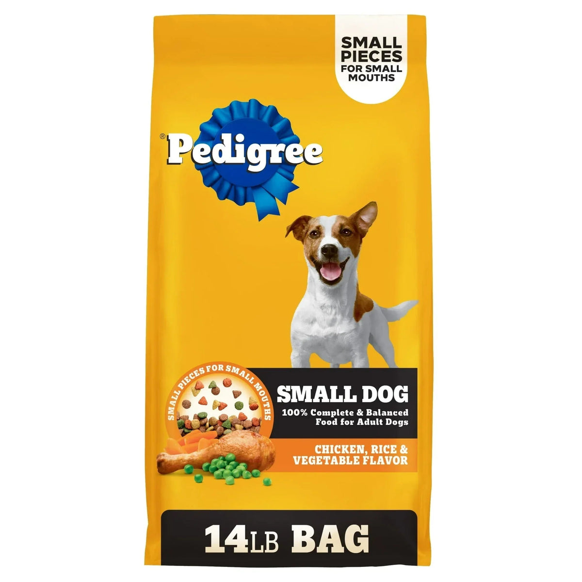 Pedigree Adult Small Dog Dry Dog Food, Roasted Chicken and Vegetable Flavor