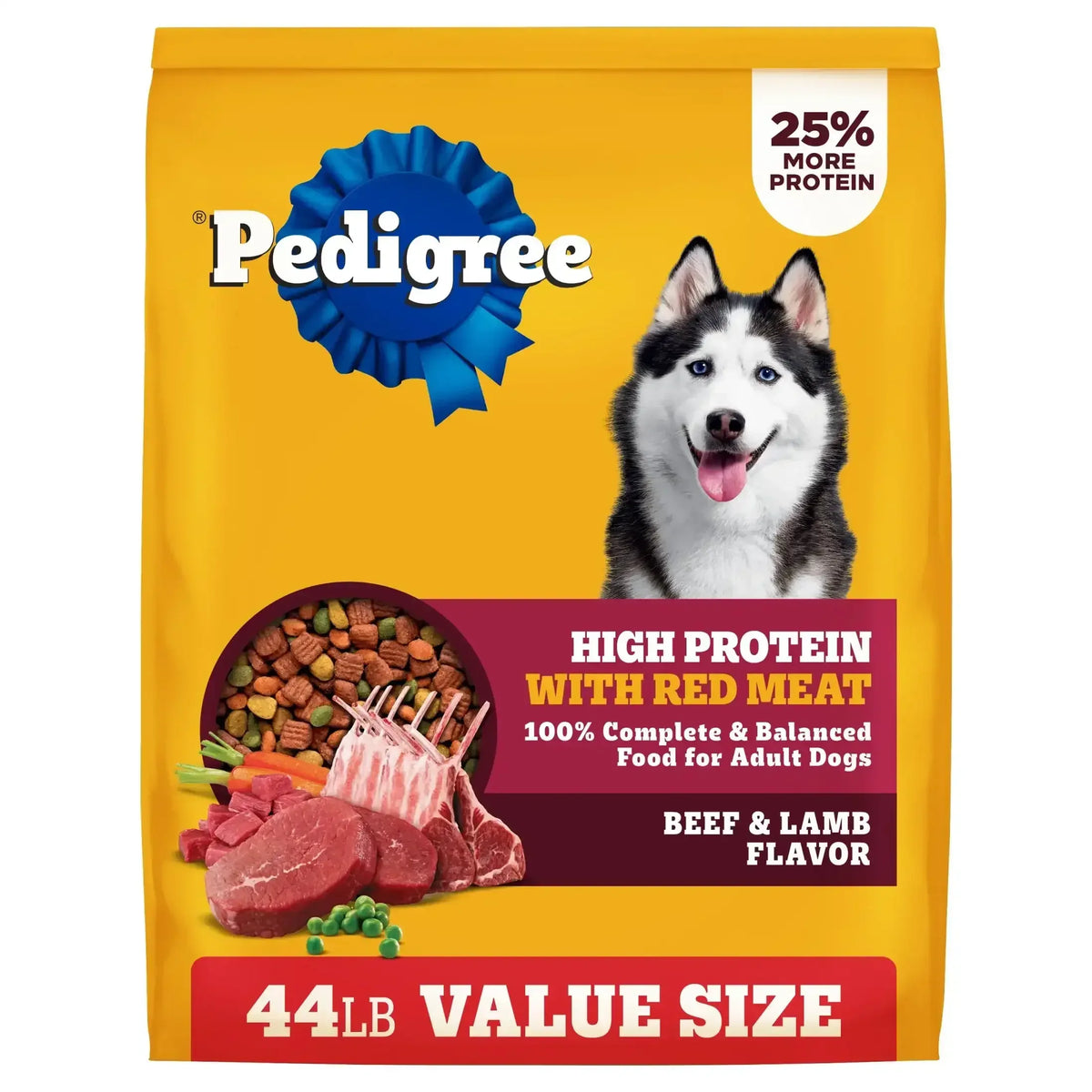Pedigree High Protein Adult Dry Dog Food, Beef and Lamb Flavor