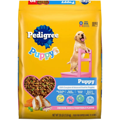 Pedigree Puppy Growth & Protection Dry Dog Food Chicken & Vegetable Flavor