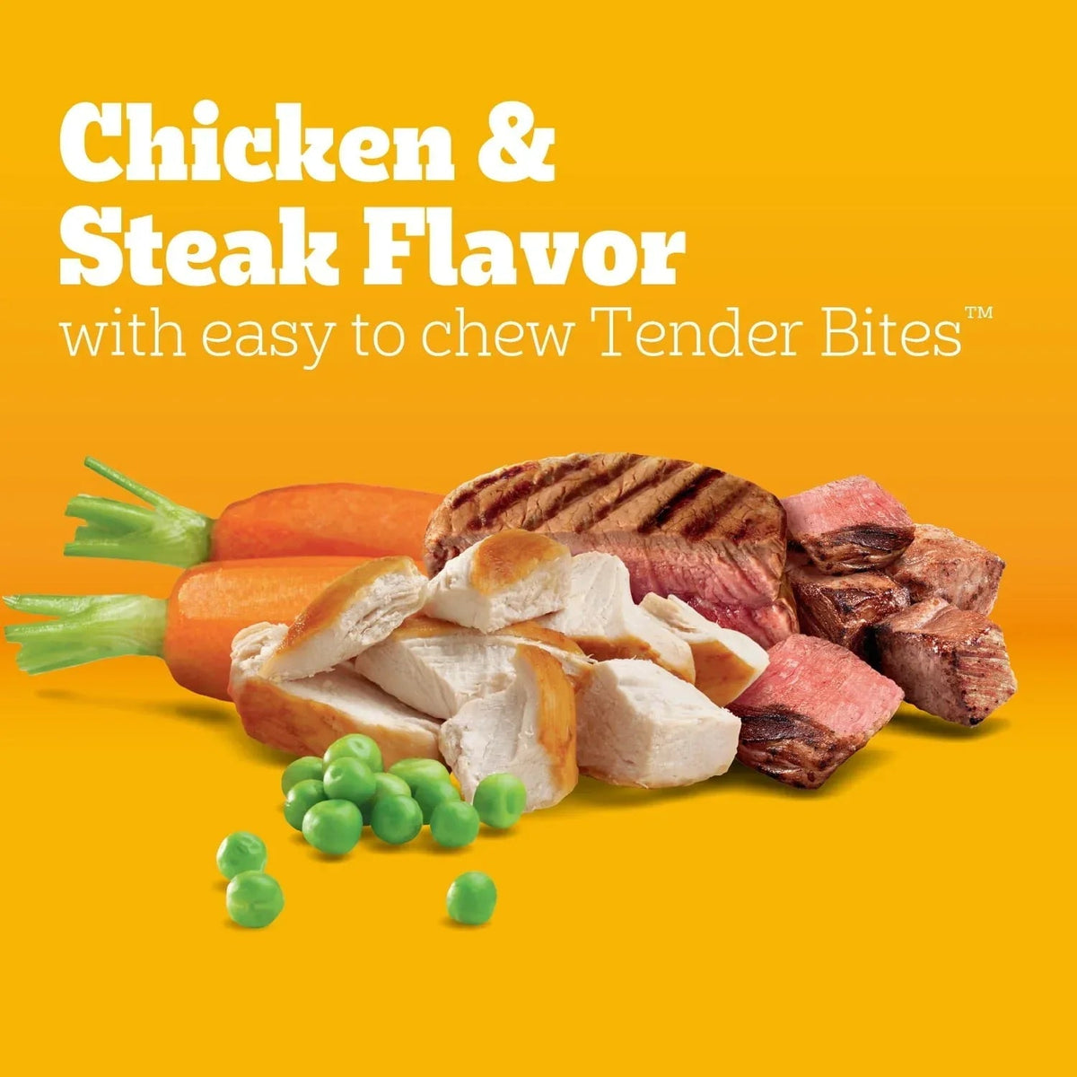 Pedigree With Tender Bites Complete Nutrition Adult Dry Dog Food Chicken & Steak Flavor Dog Kibble, 30 Lb Bag