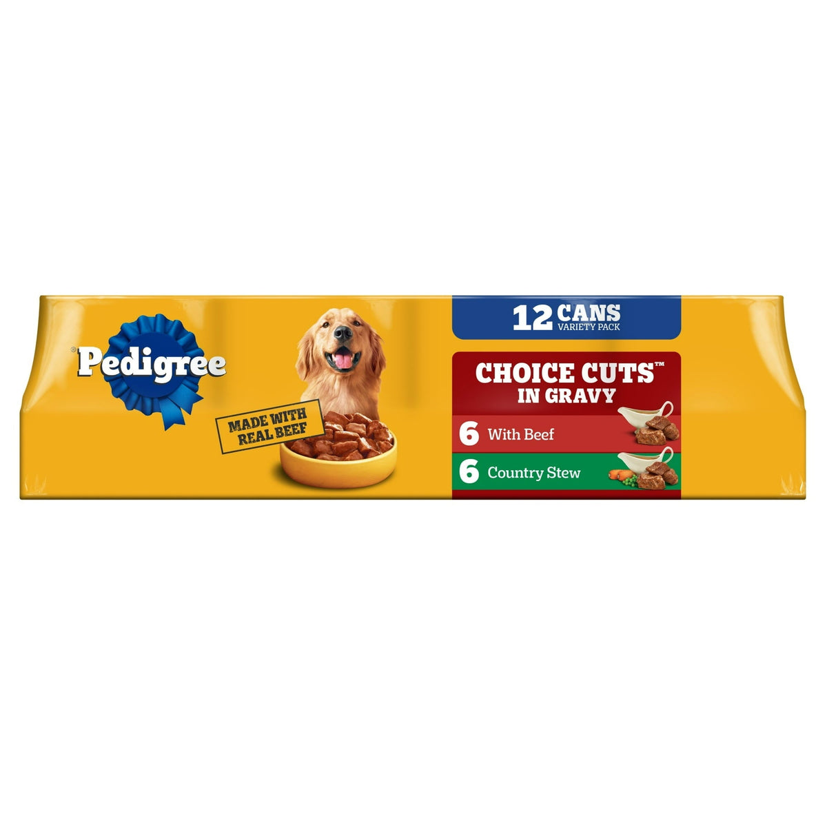 Pedigree Choice Cuts Adult Canned Dog Food Multipack, 13.2 oz. Cans (12 Count, Pack of 1)