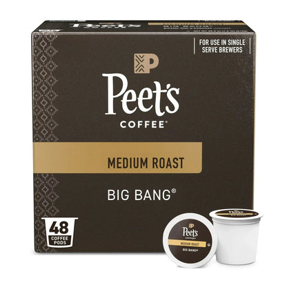Peet's Coffee Big Bang Premium Medium Roast Single Serve Coffee Pods, 22 Count