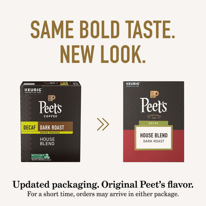 Peet'S Coffee Decaf Dark Roast K-Cup Pods, House Blend (75 Ct.)