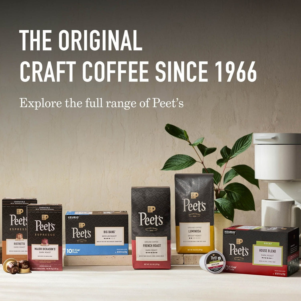 Peet'S Coffee Decaf Dark Roast K-Cup Pods, House Blend (75 Ct.)