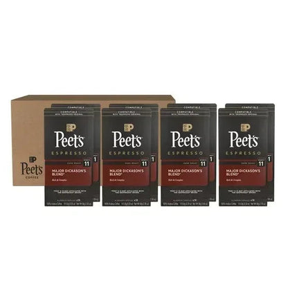 Peet's Coffee Nespresso Compatible Capsules, 80-count, Major Dickason’s