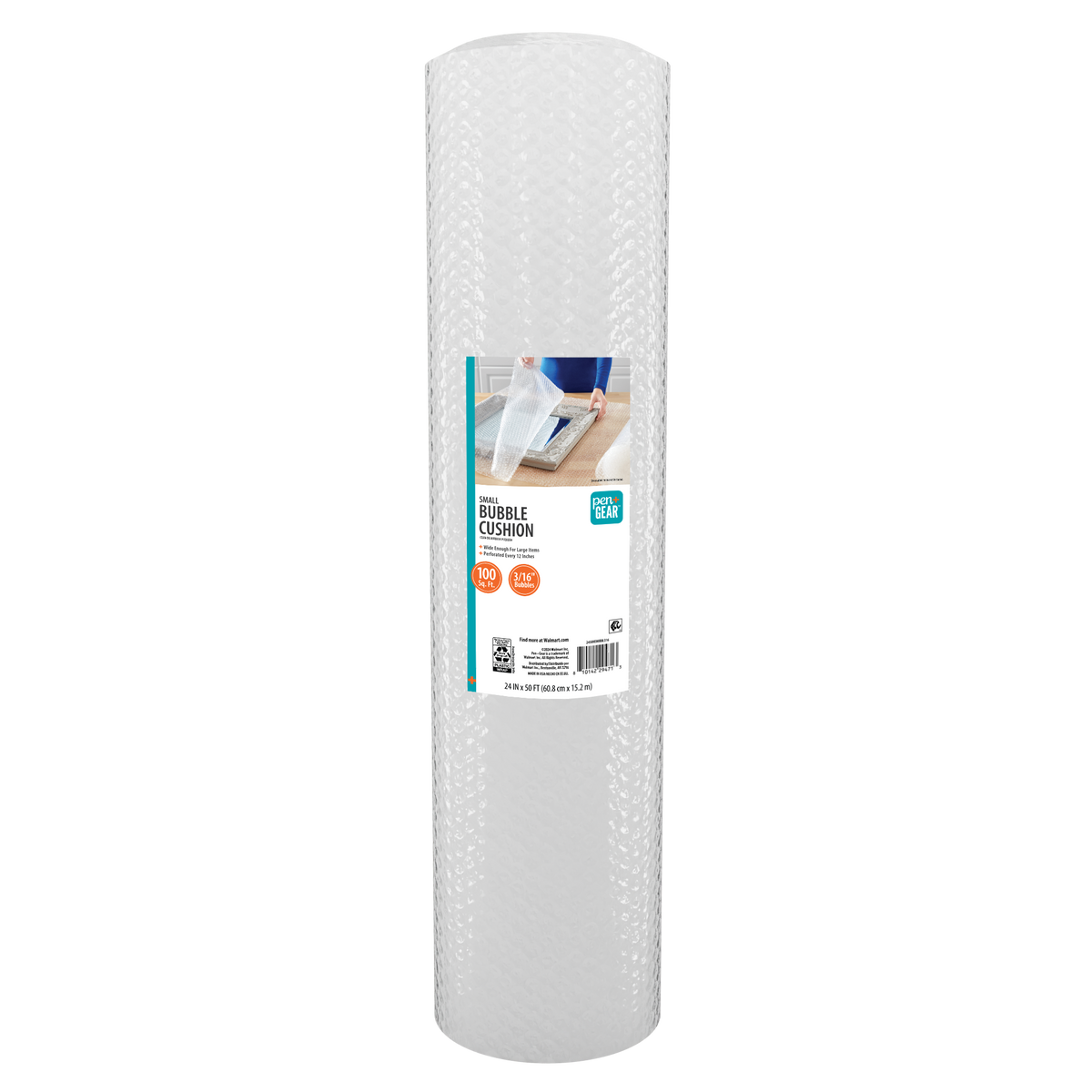 Pen + Gear 24" x 50' Bubble Wrap Roll with 3/16" Bubbles for Packing and Shipping