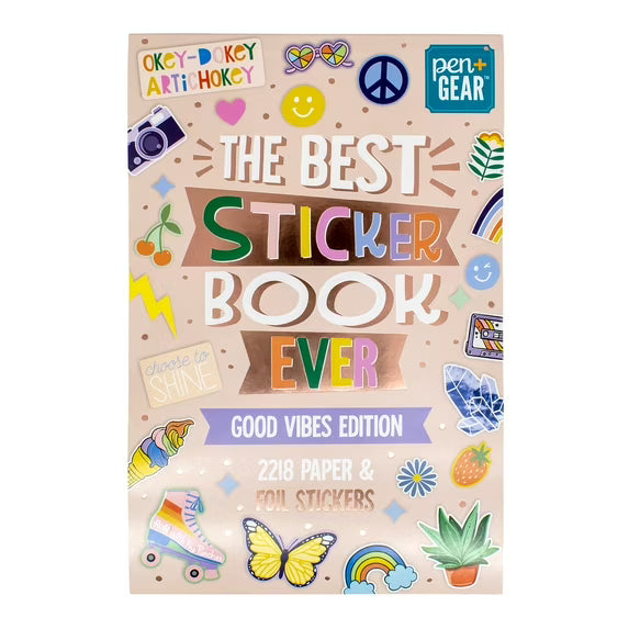 Pen+Gear Best Sticker Book Ever - Good Vibes Edition, Multicolored