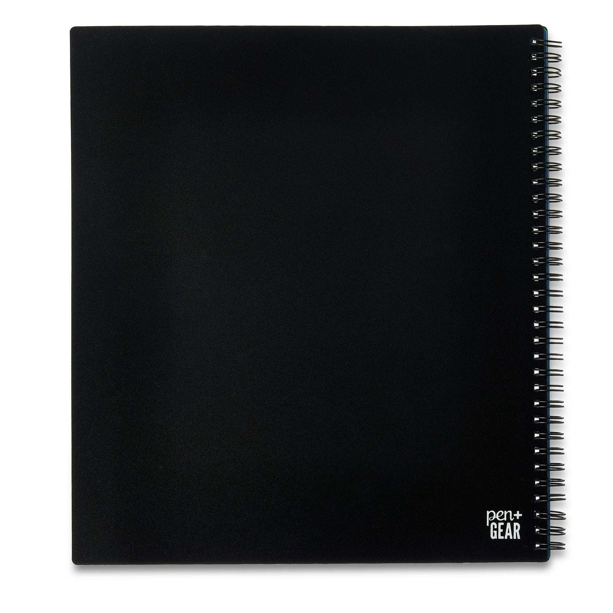 Pen+Gear 12 Pocket Spiral Poly Organizer, Black File Folders, Assembled Product Height 11.4in