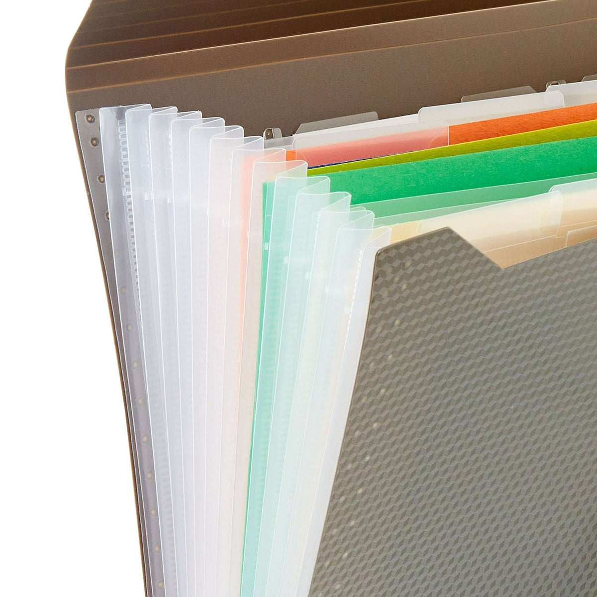 Pen+Gear 13-Pocket Letter-Size Expanding File Folder, Textured Gray