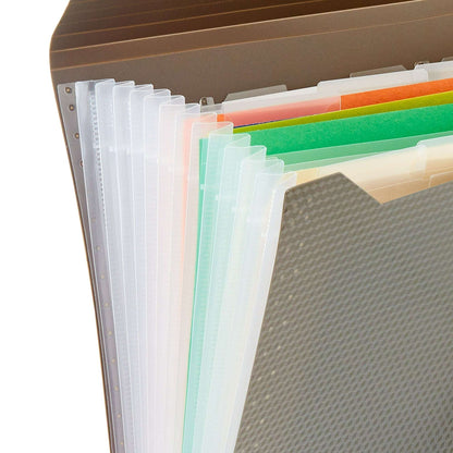Pen+Gear 13-Pocket Letter-Size Expanding File Folder, Textured Gray