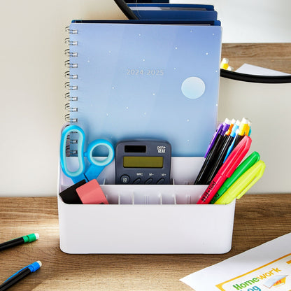 Pen+Gear White All in One Desktop Storage Organizer for School and Office Supplies
