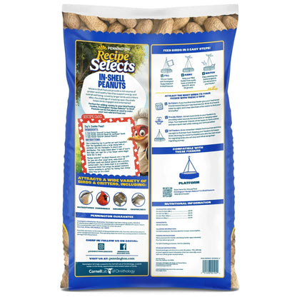 Pennington Recipe Selects Peanuts in Shell for Birds, Wildlife and Wild Bird Food, 5 lb. Bag, Dry, 1 Pack