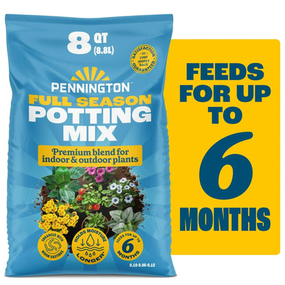 Pennington Full Season Potting Soil Mix, 1 Bag
