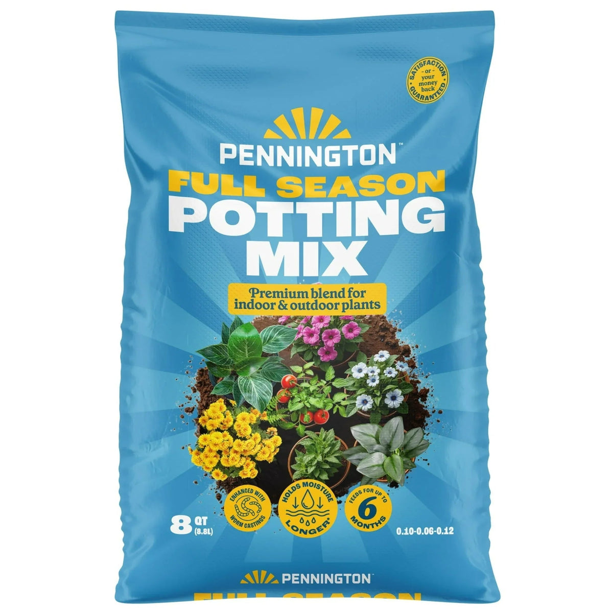 Pennington Full Season Potting Soil Mix, 1 Bag