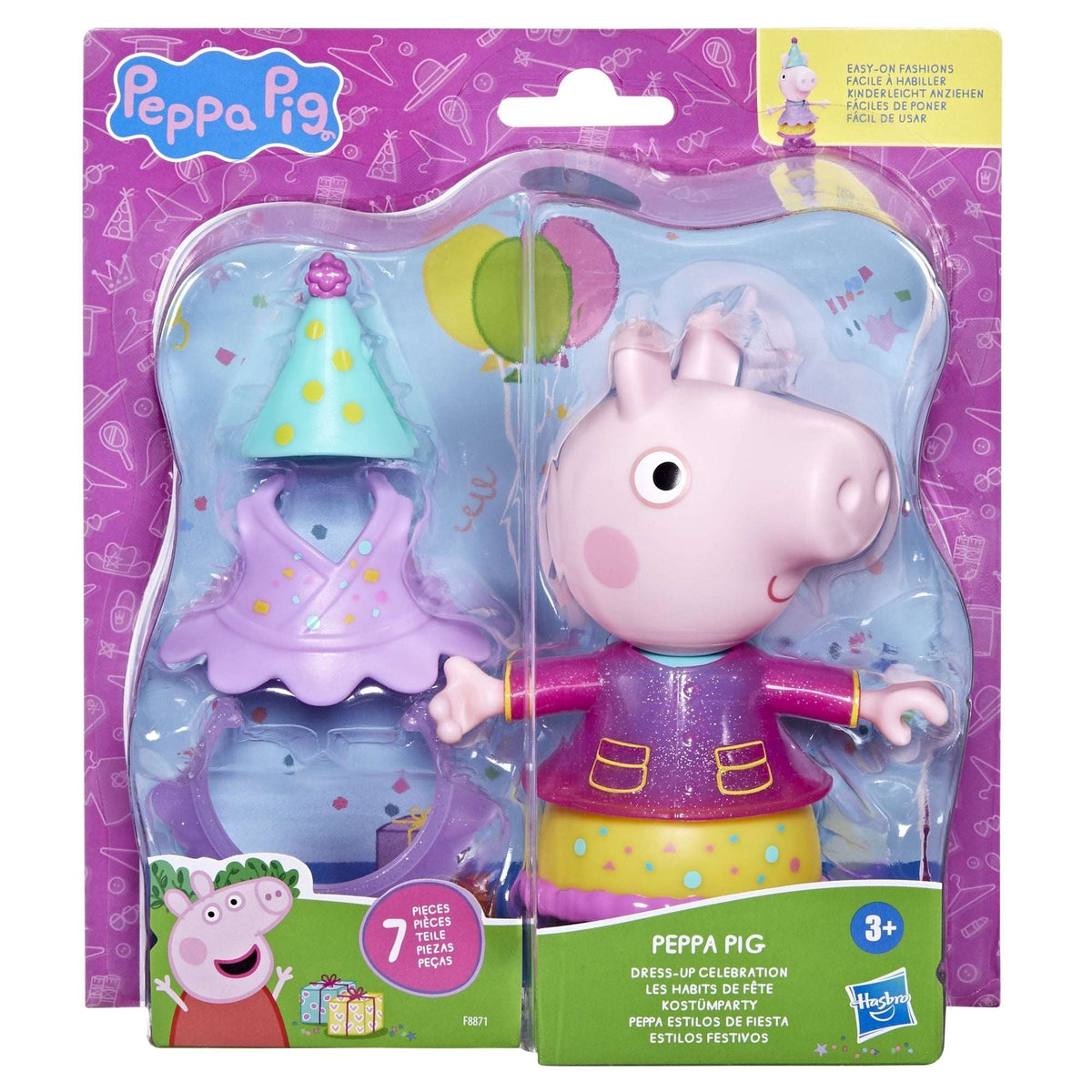 Peppa Pig Toys Peppa Pig Celebration Dress-Up 6” Figure, Preschool Toys for Kids 3 and up