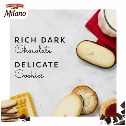 Pepperidge Farm Milano Cookies, Dark Chocolate, 2 Cookies Per Pack, 20 pk./0.75 oz.