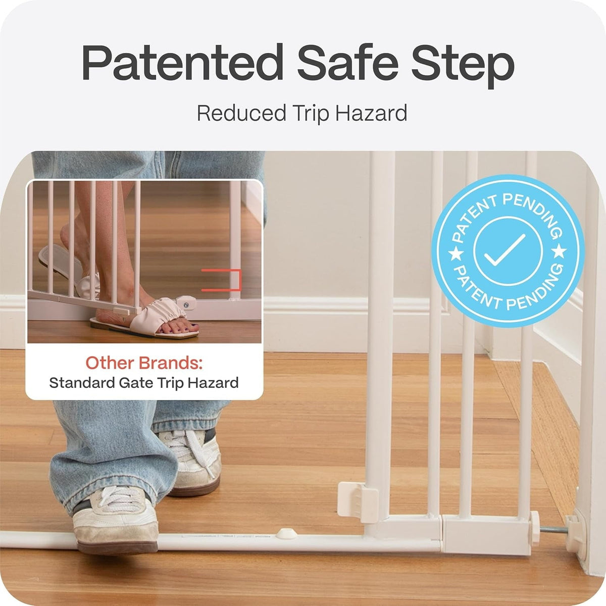 Perma Child Safety  Safe Step Baby Gate with Rental Safe Wall Protectors