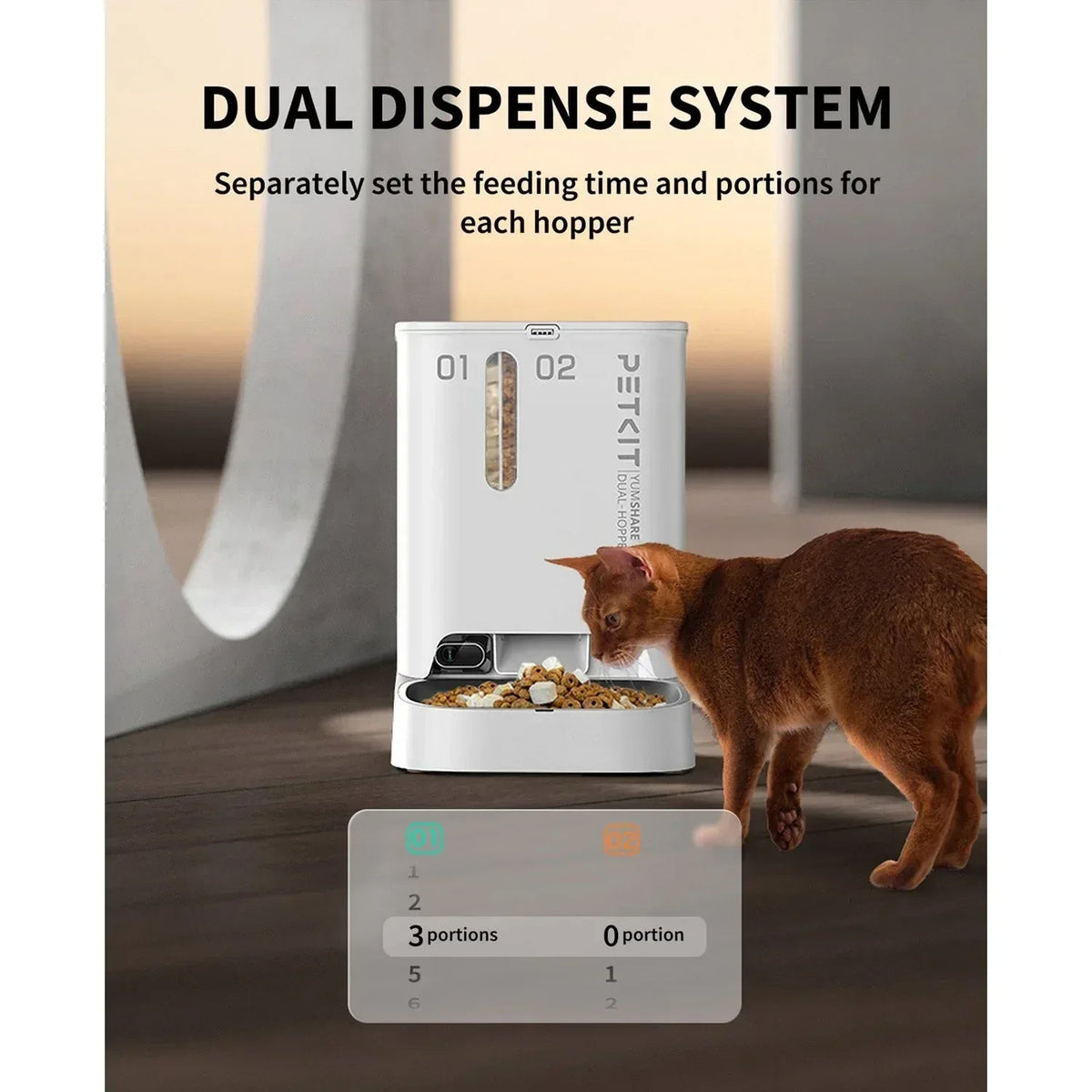 Petkit YumShare Dual-Hopper Smart Pet Food Dispenser