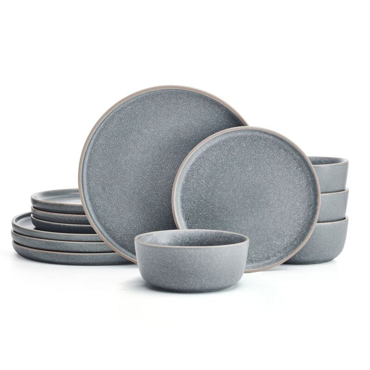 Pfaltzgraff Victoria 12 Piece Stoneware Dinnerware Set Blue