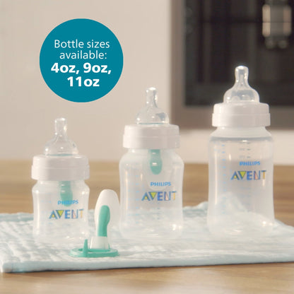 Philips Avent Anti-colic Baby Bottles, 11oz, 3pk, Clear, SCY106/03