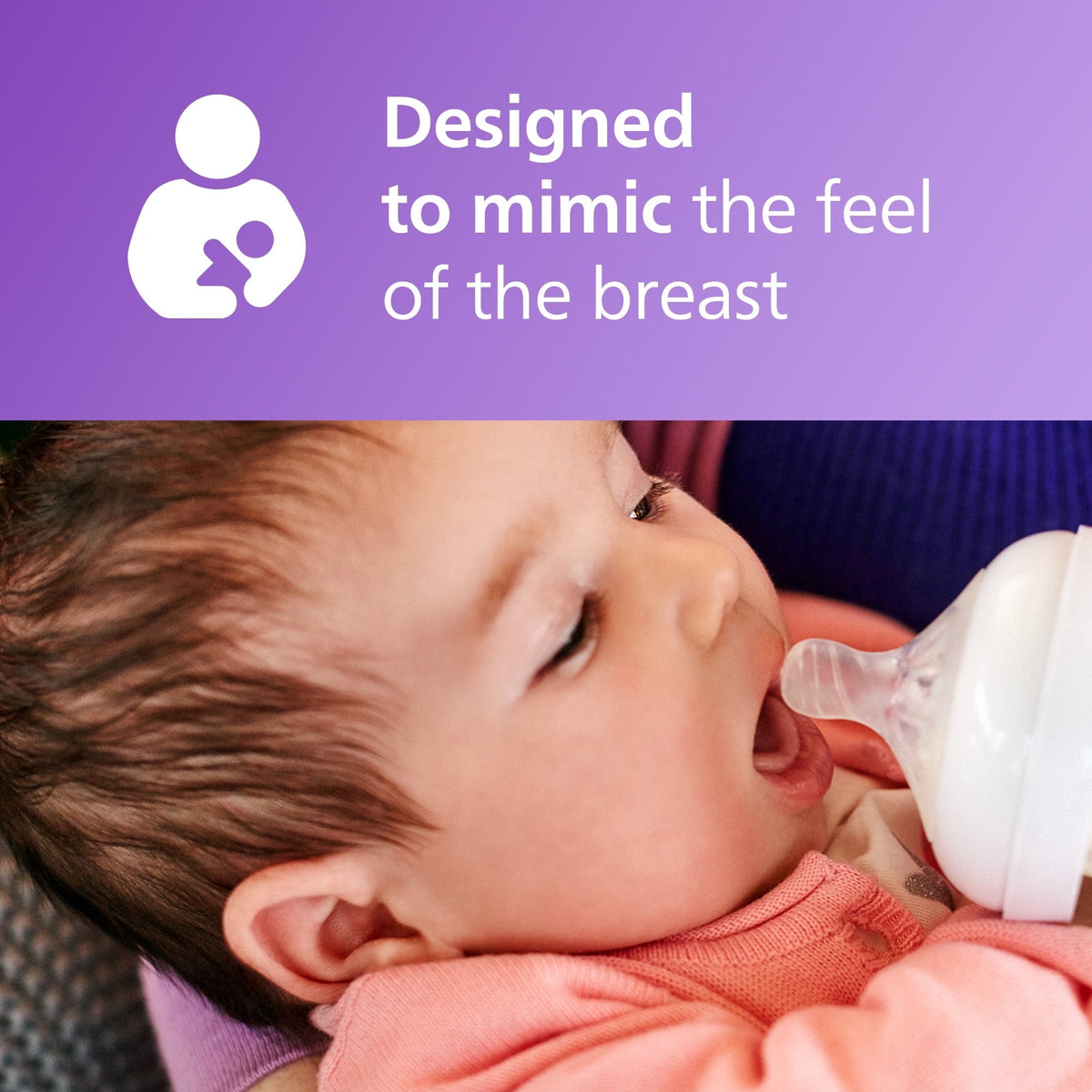 Philips Avent Natural Baby Bottles, with First Flow Nipple, 2oz, 2 Pack, SCF019/25