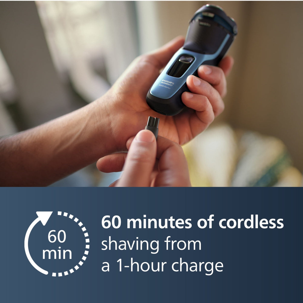 Philips Norelco Shaver 3600, Rechargeable Wet & Dry Electric Shaver with Pop-Up Trimmer and Storage Pouch