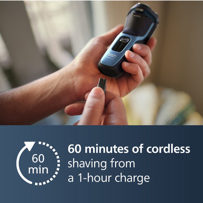 Philips Norelco Shaver 3600, Rechargeable Wet & Dry Electric Shaver with Pop-Up Trimmer and Storage Pouch