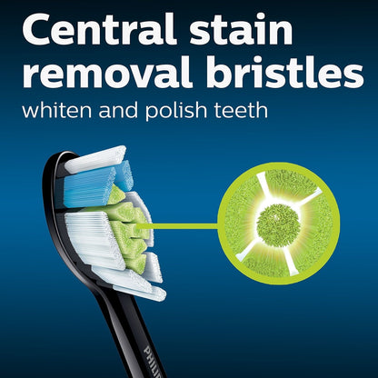 Philips Sonicare DiamondClean Replacement Toothbrush Heads, Black, 8 ct.