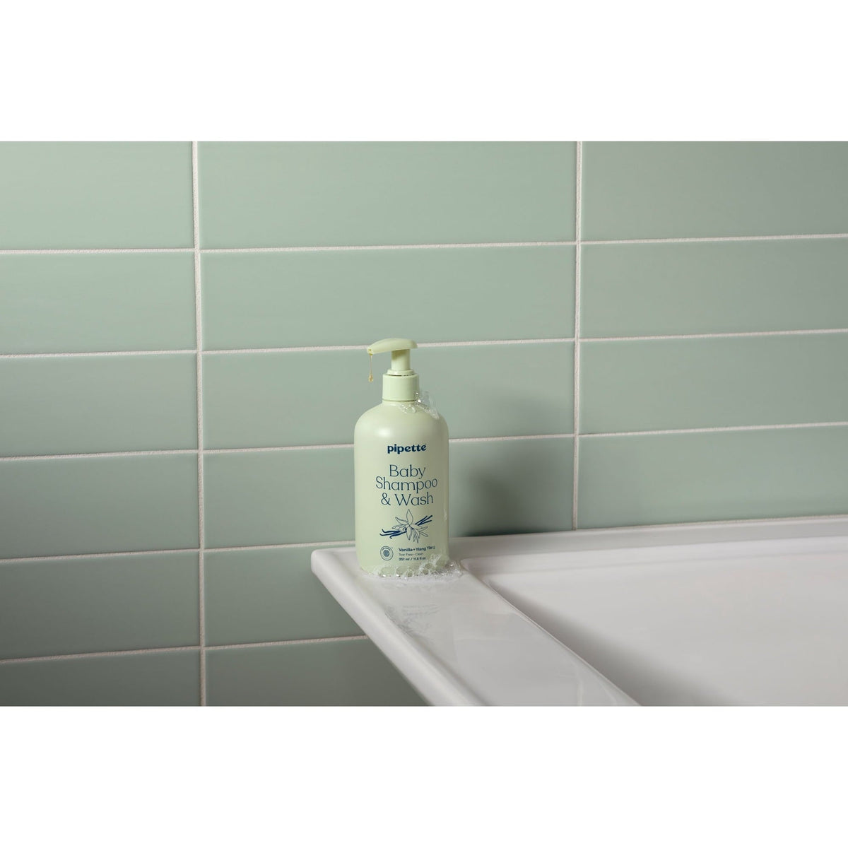 Pipette Tear-Free Baby Shampoo & Wash, Sensitive Skin, Vanilla + Ylang Ylang, 11.8 fl oz
