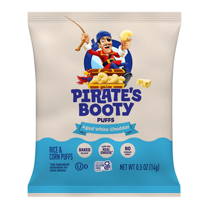 Pirate's Booty Aged White Cheddar 0.5 oz., 40 pk.