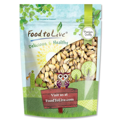 Pistachios Roasted and Salted, 0.5 Pounds - Kosher, Vegan - by Food to Live