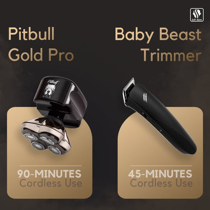 Pitbull Gold PRO + Baby Beast Trimmer combo | Shave & Trim | Verified Seller – Skull Shaver | Refrain From Other Listed Resellers