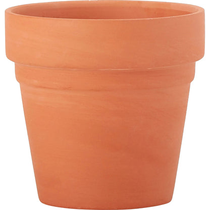 Plaid Unpainted Surface, Medium Terra Cotta Flower Pot, 3 Piece, 4"