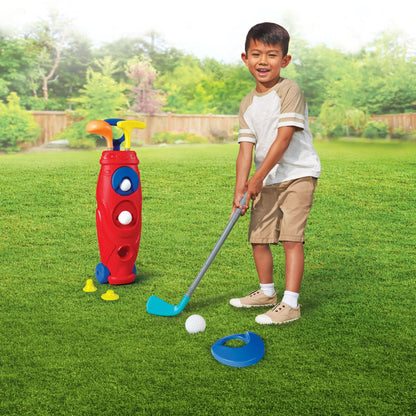 Play Day, Jumbo Golf Caddy Set with Clubs and Balls, Outdoor Toy Sports Equipment for Kids Ages 3+