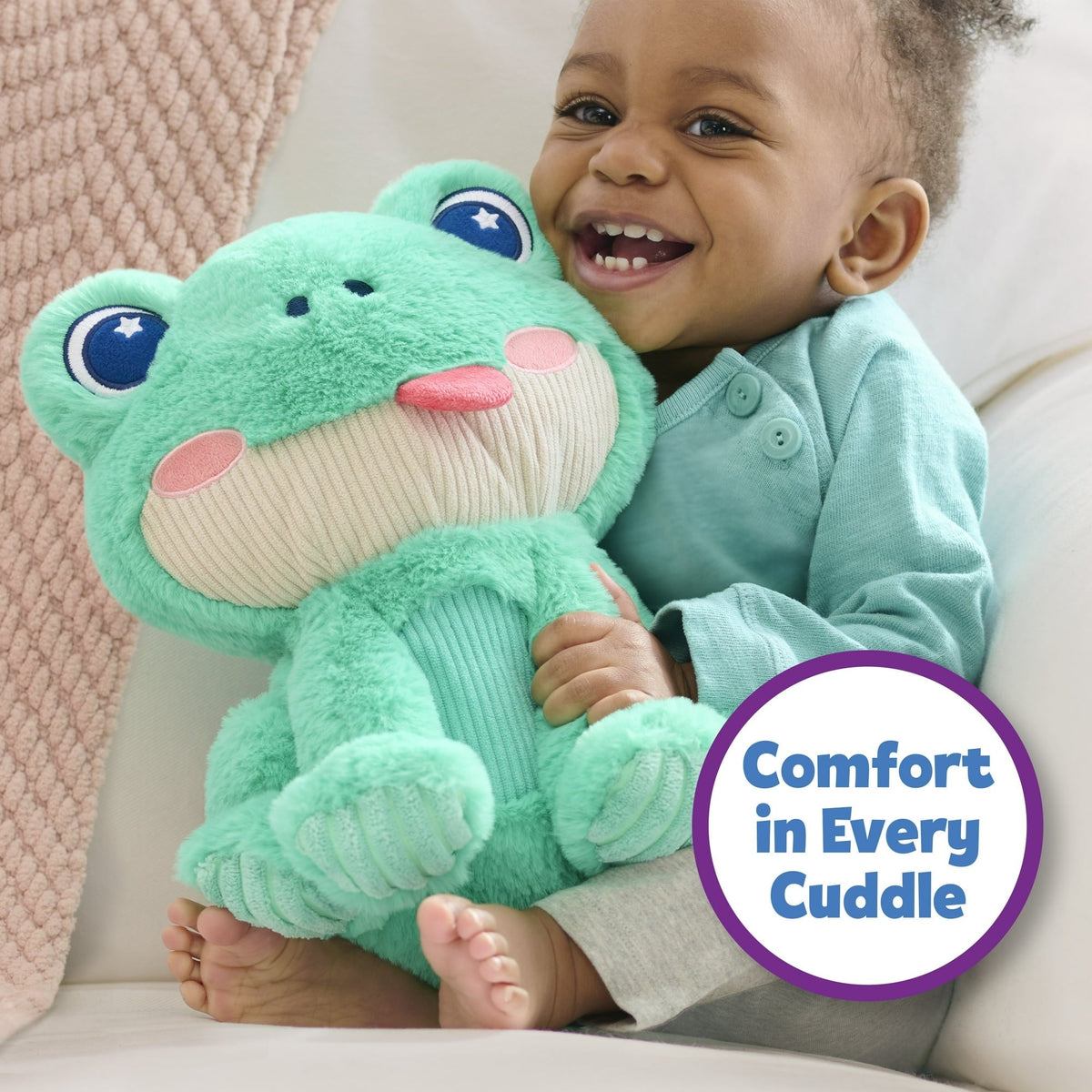 Playskool Playtime Pals Frog Plush Stuffed Animal, Soft Material, Kids Ages 12 Months and up