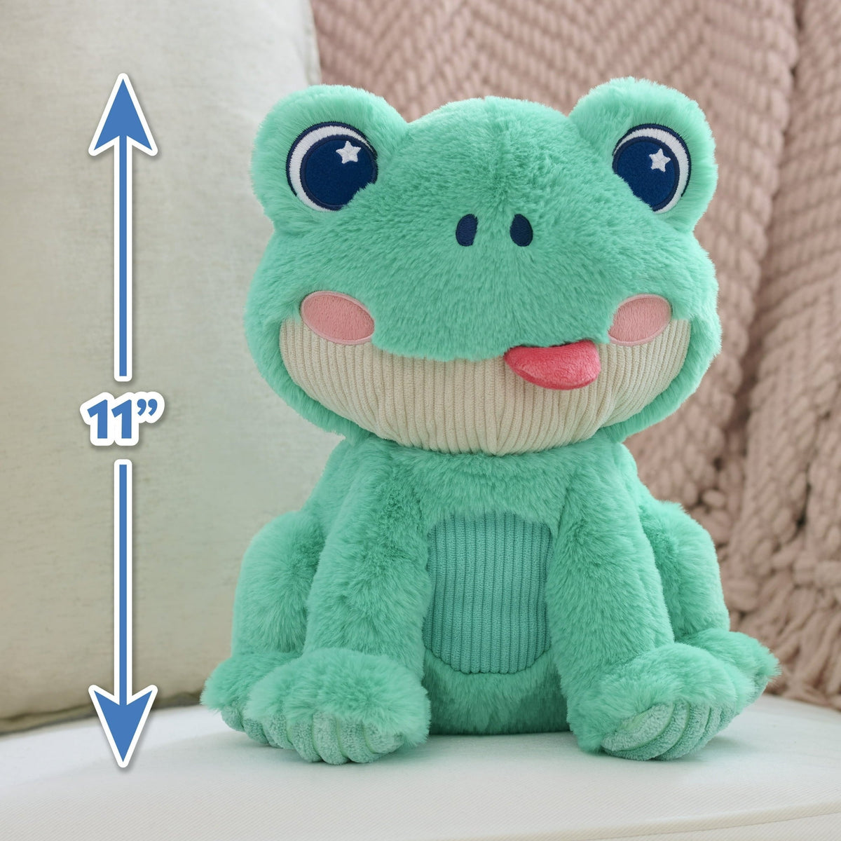 Playskool Playtime Pals Frog Plush Stuffed Animal, Soft Material, Kids Ages 12 Months and up