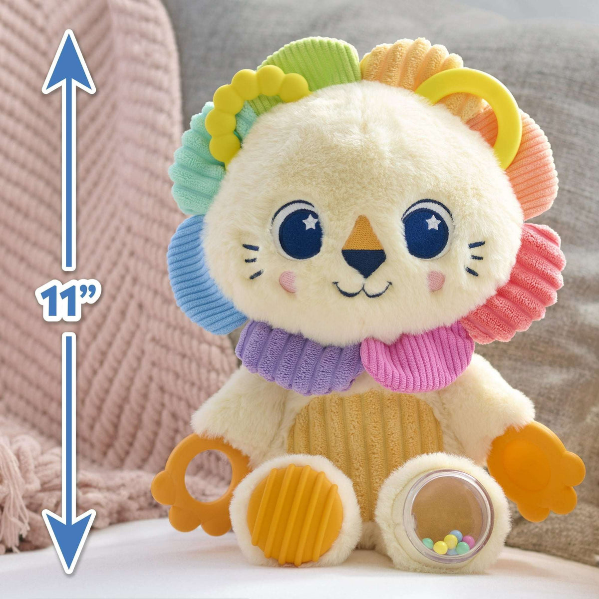 Playskool Sensory Pal Lion Plush Interactive Stuffed Animal with Motion, Kids Ages 9 Months and up