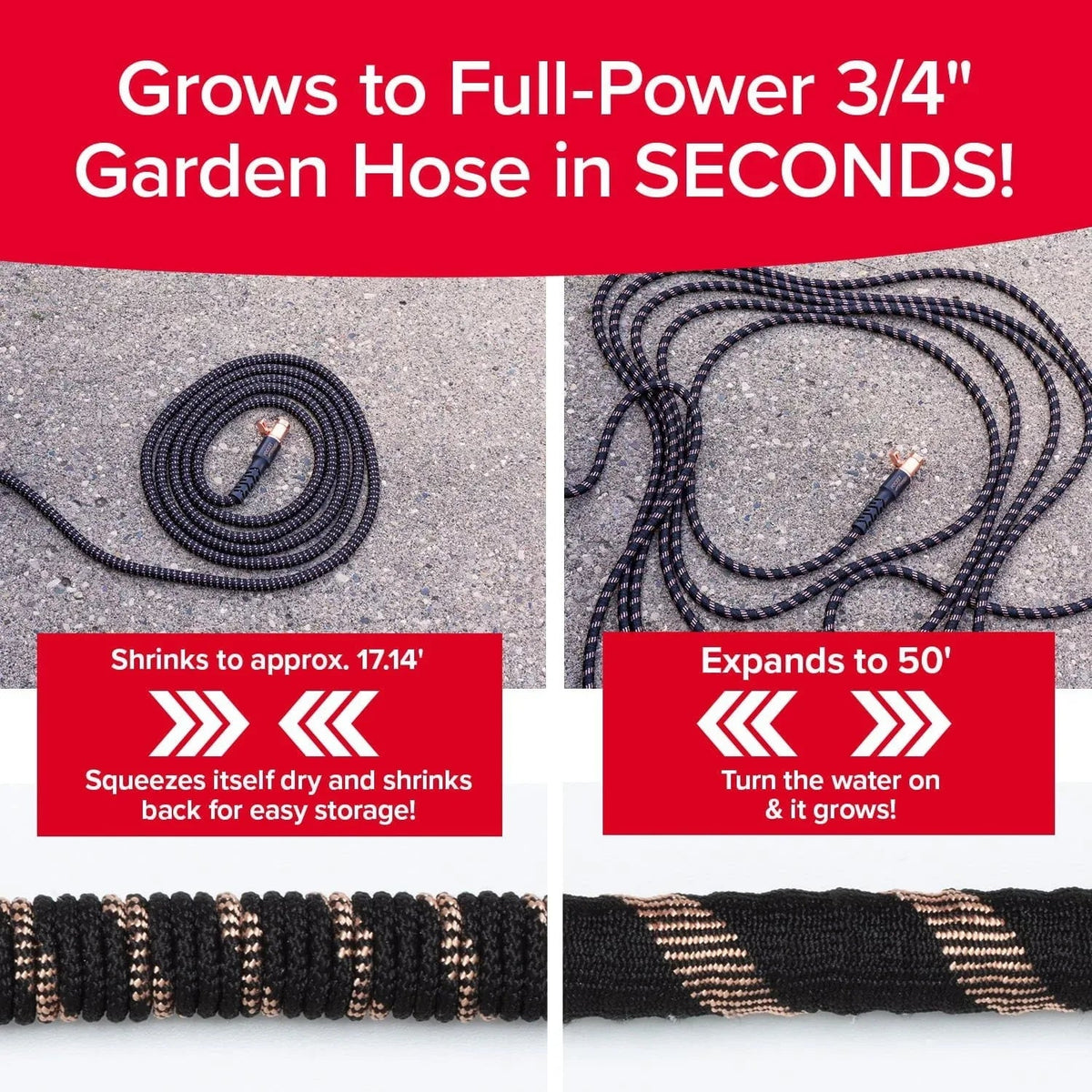 Pocket Hose Copper Bullet 50' Expandable Garden Hose