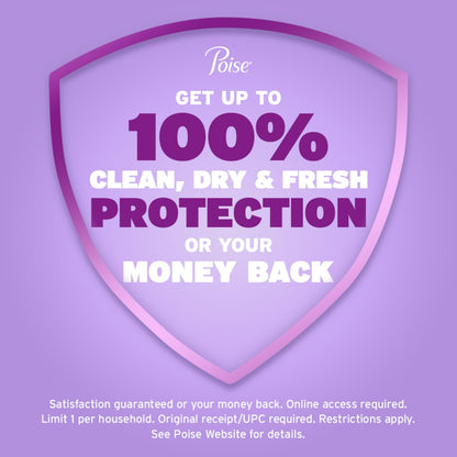 Poise Incontinence Pads for Women, 5 Drop Maximum Absorbency, Regular Length, 48 Count