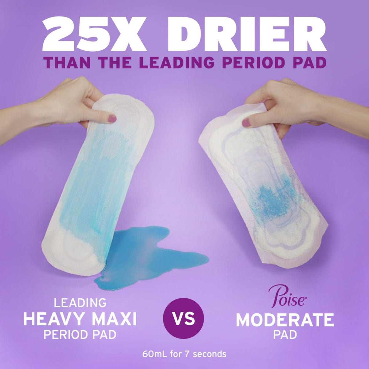 Poise Incontinence Pads for Women, 5 Drop Maximum Absorbency, Regular Length, 48 Count