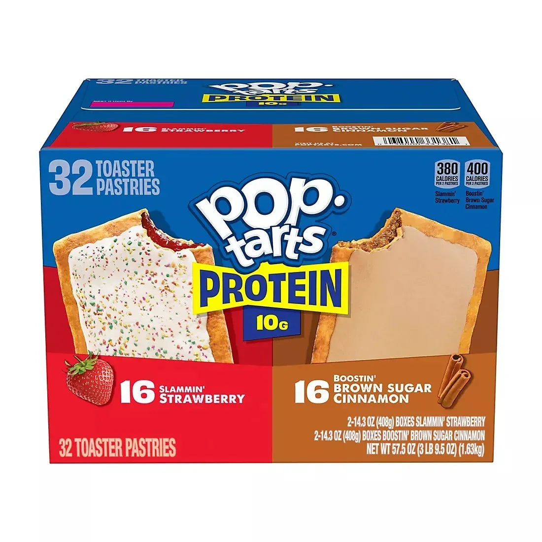 Pop-Tarts Protein Toaster Pastries, 10g Protein, Variety Pack, 32 ct.